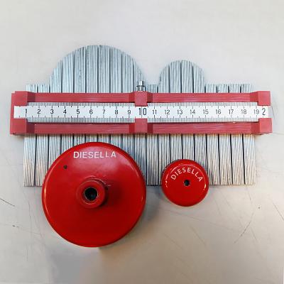 Kontur- og Profilmåler sæt med 5 enheder og lineal i robust kuffert